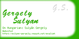 gergely sulyan business card